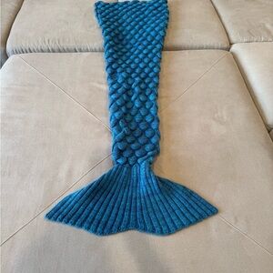 Blue Mermaid Tail Blanket for kids